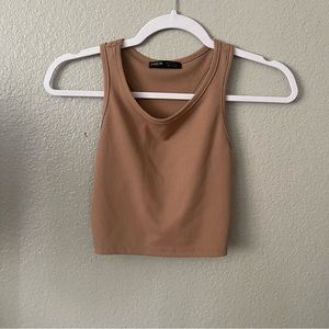 Brown Racerback Tank Top